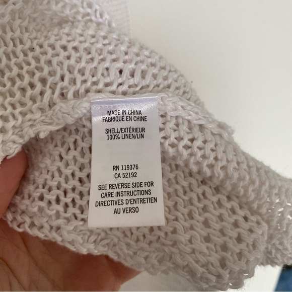 HELMUT Lang 100% Linen Oversized White Knit Loose Cardigan Small - Picture 5 of 8